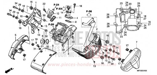 COUVERCLE DE CULASSE AVANT VT1300CXAA de 2010